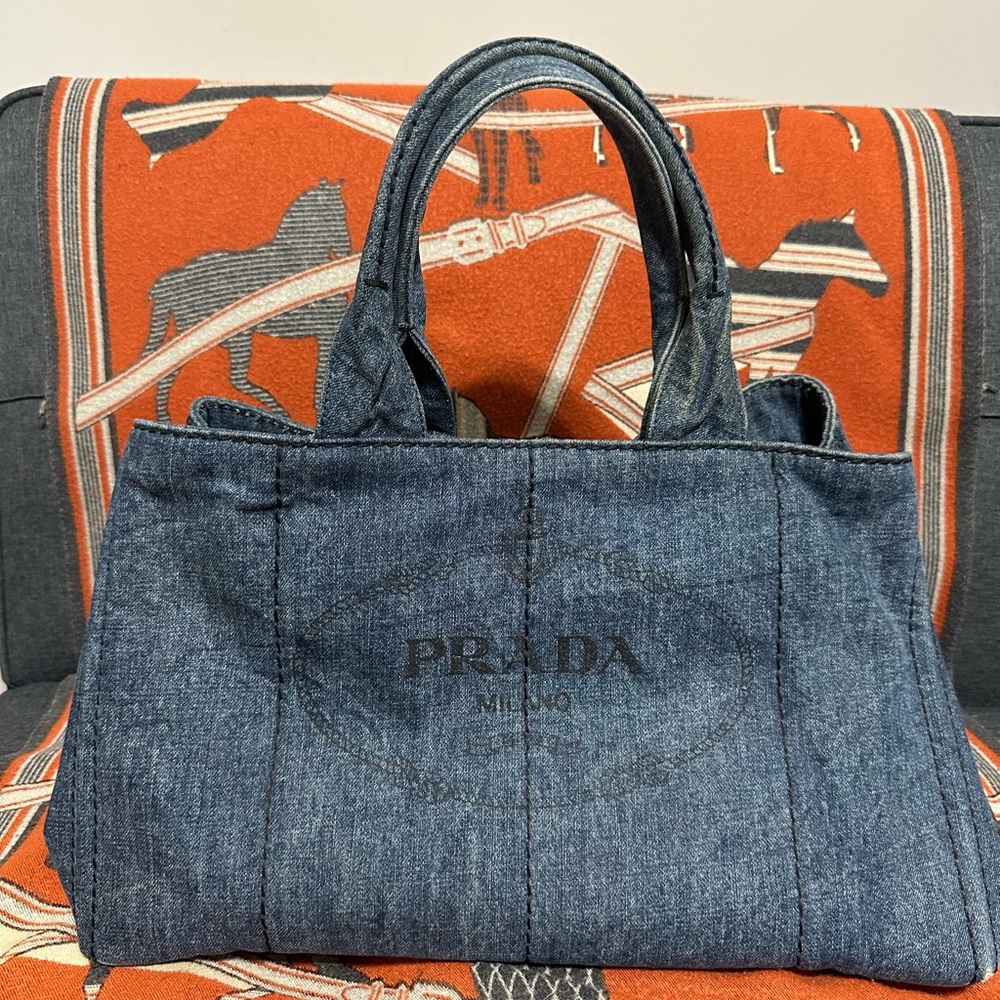 PRADA ❤️🌟DENIM TOTE BAG ⭐️
